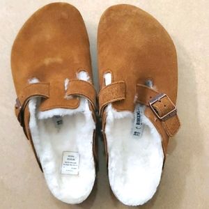 NWOT Birkenstock Boston Shearling Mink 38 / 7 W